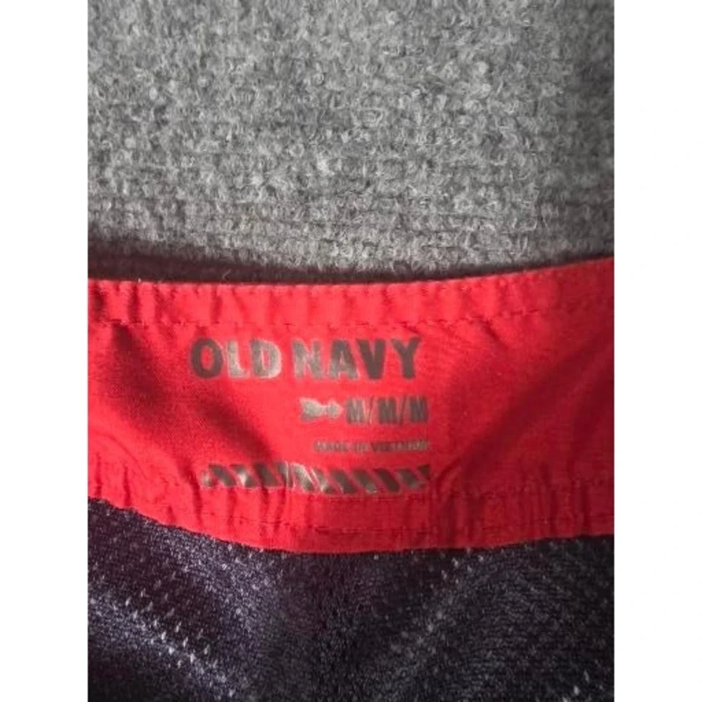 Old Navy Mens Star Print Board Shorts Ink Blue Red 4th of July Swim Trunks‎ Sz M